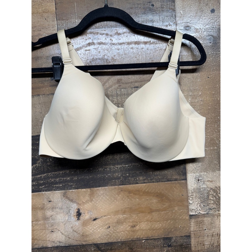 Cacique Back Smoother Bra 40C Beige Nude Underwire Full Coverage 11071088